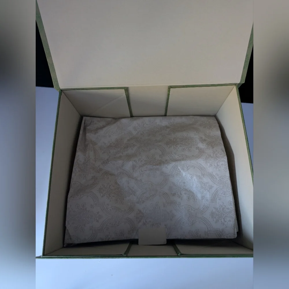 Gucci Green Paisley Gift Box, Ribbon, and Tissue Paper